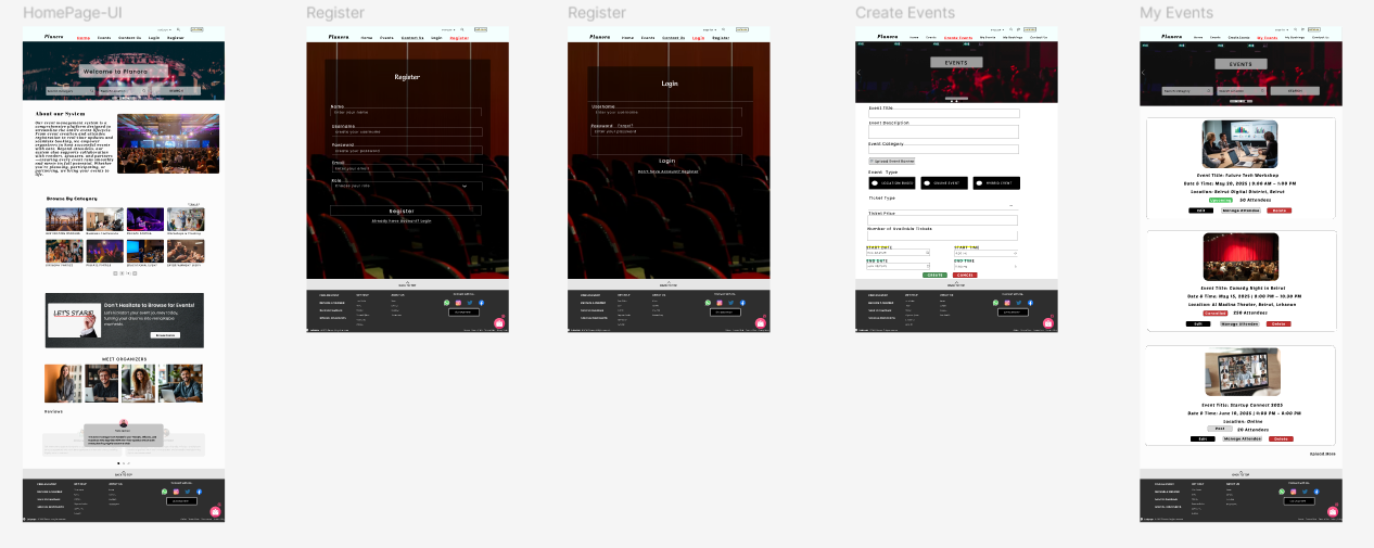 Planora Event Management UI
